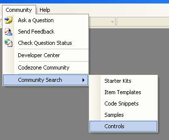 Community Integration Menu Added to the VS.NET IDE