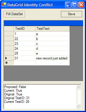 DataGrid Identity Conflict with MS SQL Server